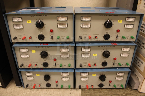 6 Sargent Welch Scientific Co AC/DC Power Supplies. 12x11x6. 6 Times Your Bid! (Room 105)