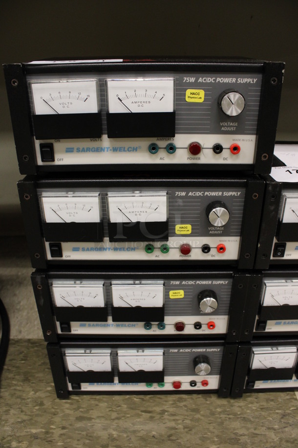 4 Sargent Welch 75W AC/DC Power Supplies. 11x8x5. 4 Times Your Bid! (Room 105)