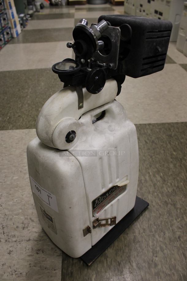 Bioscope Model 60-A Projector in Hard Case. 120 Volts, 1 Phase. 8x11x17. (Room 105)