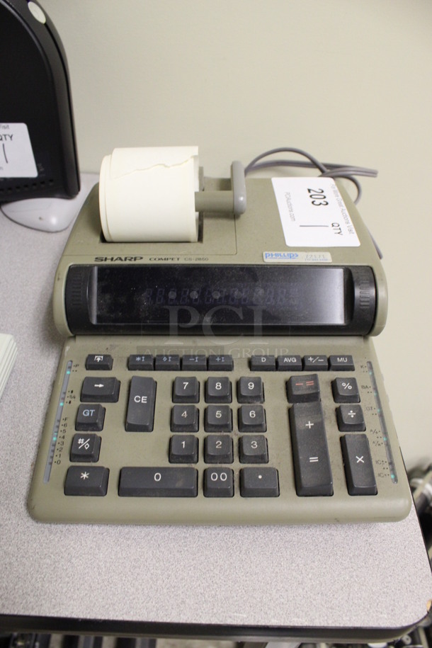 Sharp Compet CS-2850 Countertop Printing Calculator. 8.5x11x3. (Room 105)