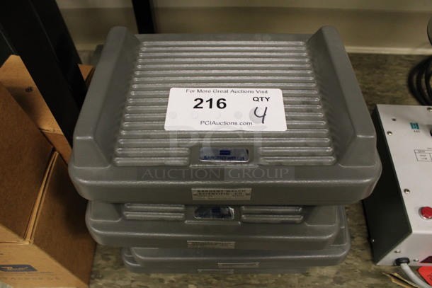 4 Sargent Welch Gray Cases of Pieces Including Tweezers and Vial. 10x8x3.5. 4 Times Your Bid! (Room 105)