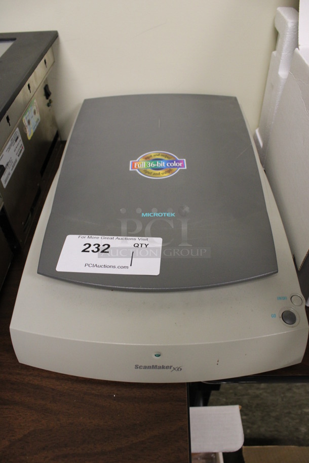 Microtek Model MRS-1200X6P ScanMaker X6 Countertop Scanner. 12x19x4. (Room 105)