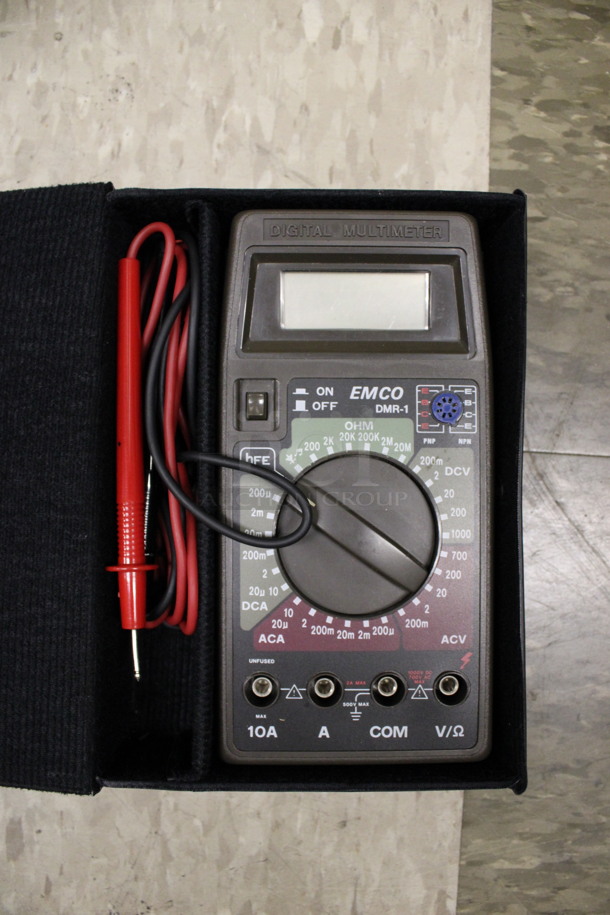 Emco Model DMR-1 Digital Multimeter in Case. 5x2x7. (Room 105)