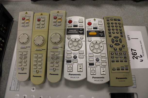 Panasonic Model PT-LB80NTU LCD Projector w/ 6 Various Remotes. 14.5x9x4. (Room 105) - Image 2 of 7