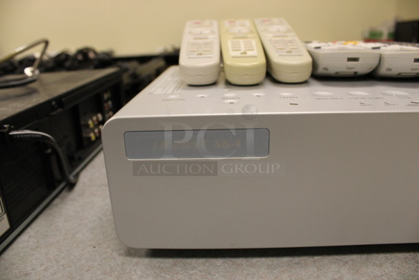 Panasonic Model PT-LB80NTU LCD Projector w/ 6 Various Remotes. 14.5x9x4. (Room 105) - Image 5 of 7