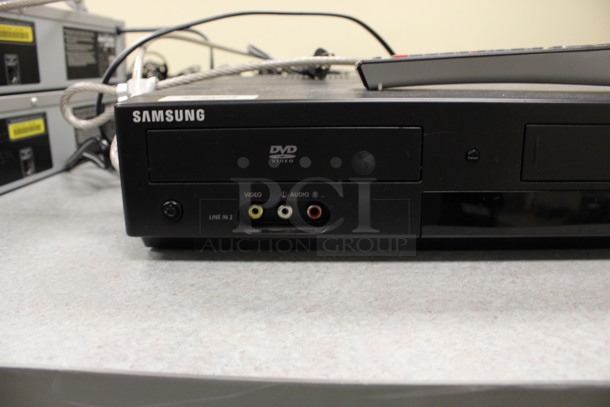 Samsung Model DVD-V9800 VCR and DVD Player w/ Remote. 17x11x3.5. (Room 105) - Image 3 of 6
