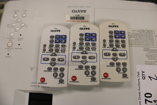 2 Sanyo Model PLC-XK3010 Projectors w/  3 Remotes. 100-120 Volts, 1 Phase. 13x9.5x4. 2 Times Your Bid! (Room 105) - Image 2 of 5