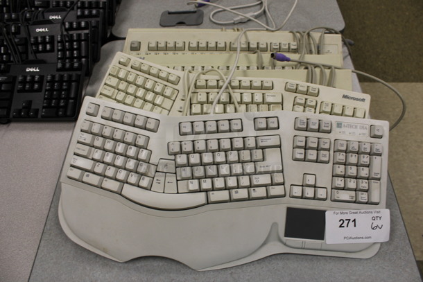 ALL ONE MONEY! Lot of 6 Various Keyboards! Includes 20x9x2.5. (Room 105)