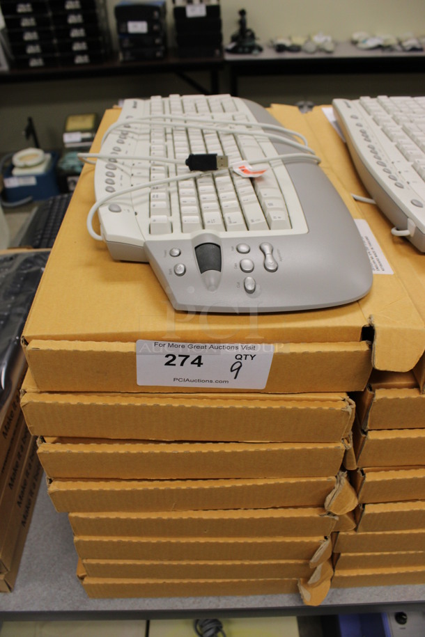 ALL ONE MONEY! Lot of 9 IN ORIGINAL BOX! Microsoft Keyboards! 20x10x1. (Room 105) - Image 5 of 5