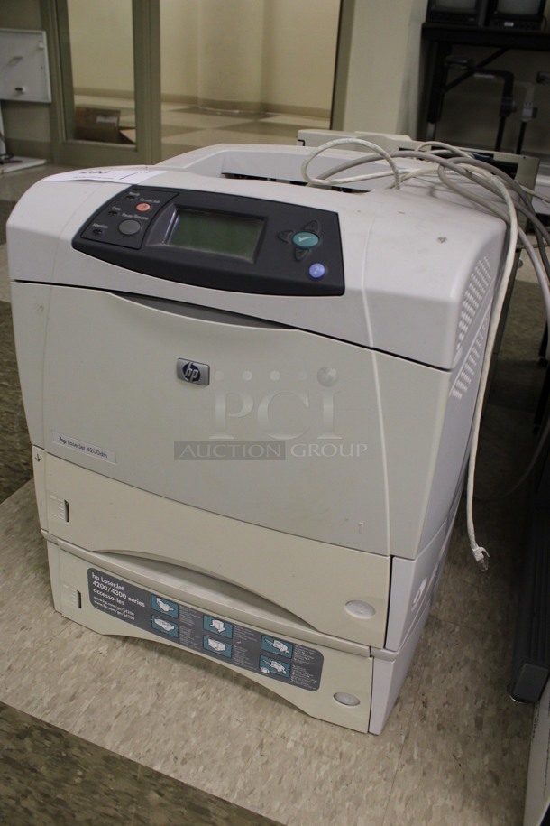 HP LaserJet 4200dtn Countertop Printer. 16x18x19. (Room 105) - Image 3 of 5