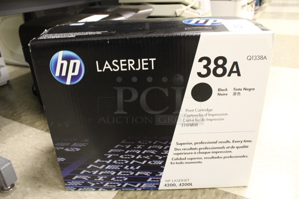 BRAND NEW IN BOX! HP Laserjet 38A Black Ink Cartridge. (Room 105)