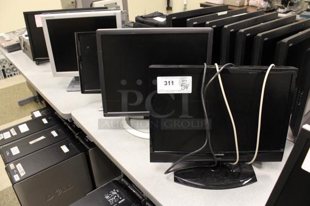 5 Various Computer Monitors; ViewSonic, Dell, Acer, Medion and Dell. Includes 19". 5 Times Your Bid! (Room 105) - Image 1 of 12