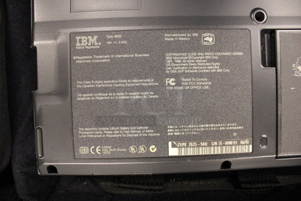 IBM Model 2635 12" Laptop In Soft Case. 12x9x2.5. (Room 105) - Image 6 of 8