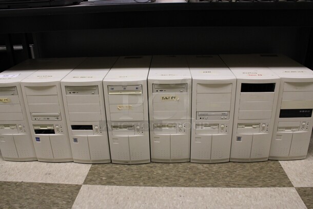 8 Various Computer Towers. Includes 7.5x19x17. 8 Times Your Bid! (Room 105) - Image 1 of 5