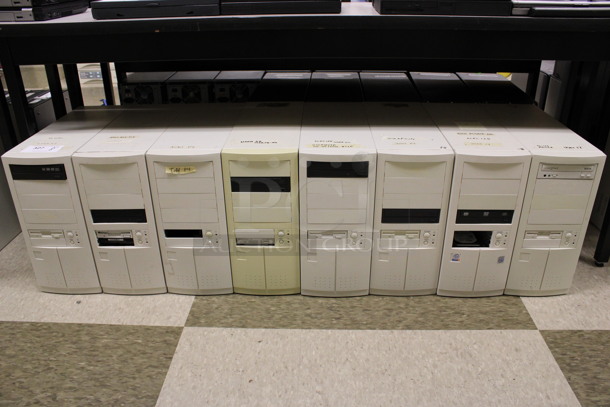 8 Various Computer Towers. Includes 7.5x19x17. 8 Times Your Bid! (Room 105)