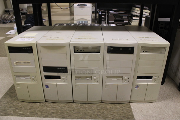5 Various Computer Towers. Includes 7.5x19x17. 5 Times Your Bid! (Room 105)