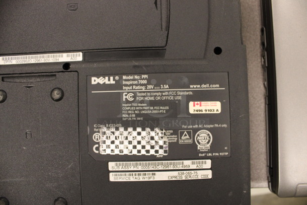 2 Various Dell 14" Laptops w/ 2 Chargers. Inspiron 7000 and Latitude D630. 13.5x10.5x1.5, 12.5x10x2. 2 Times Your Bid! (Room 105) - Image 7 of 8