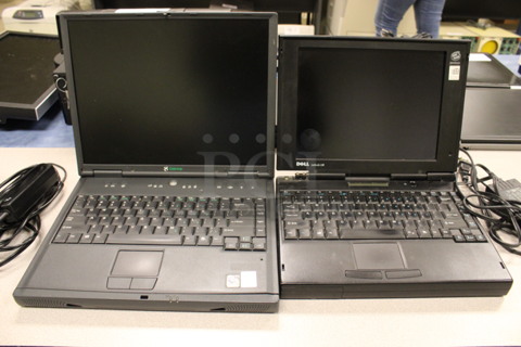 2 Various Laptops w/ 2 Chargers; 15" Gateway and 11" Dell Latitude LM. 12x9x2, 13x10.5x2. 2 Times Your Bid! (Room 105)