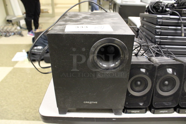Creative Inspire T6160 Subwoofer Speaker w/ 4 Creative Speakers. 7x10x9, 3x3.5x6. (Room 105) - Image 3 of 8