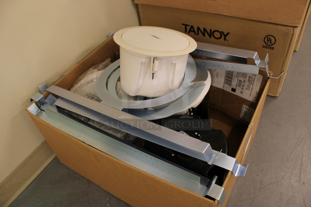 ALL ONE MONEY! Lot of 4 Various Ceiling Mount Speakers Including Bose 16 FreeSpace Loudspeaker and Tannoy CVS6! 9.5x9.5x6, 11x11x11. (Basement: Room 019) - Image 2 of 7