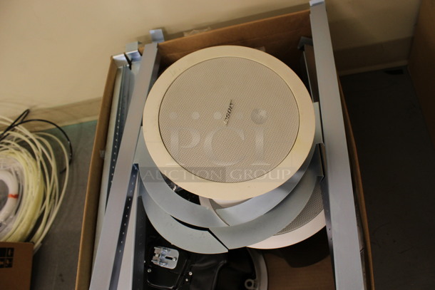 ALL ONE MONEY! Lot of 4 Various Ceiling Mount Speakers Including Bose 16 FreeSpace Loudspeaker and Tannoy CVS6! 9.5x9.5x6, 11x11x11. (Basement: Room 019) - Image 3 of 7