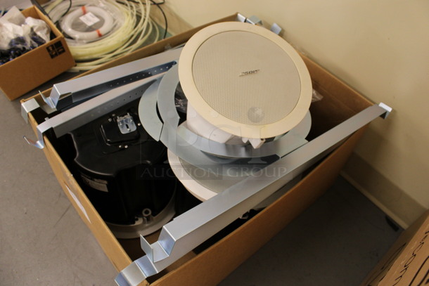 ALL ONE MONEY! Lot of 4 Various Ceiling Mount Speakers Including Bose 16 FreeSpace Loudspeaker and Tannoy CVS6! 9.5x9.5x6, 11x11x11. (Basement: Room 019) - Image 4 of 7