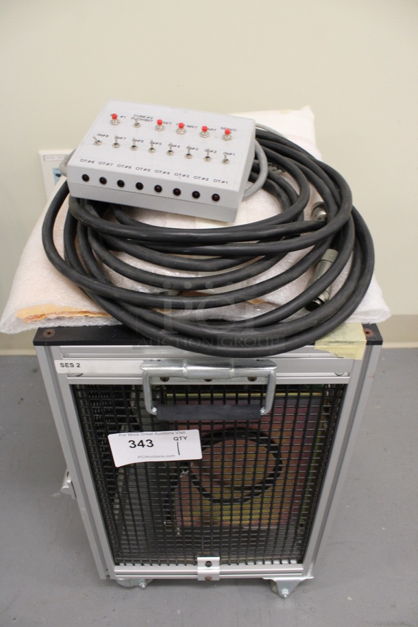 CPS-420F Power Supply in Metal Cage on Casters. 13.5x18.5x21. (Basement: Room 019) - Image 1 of 12
