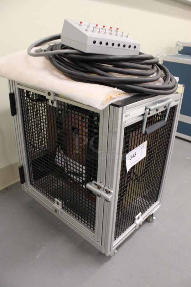 CPS-420F Power Supply in Metal Cage on Casters. 13.5x18.5x21. (Basement: Room 019) - Image 5 of 12