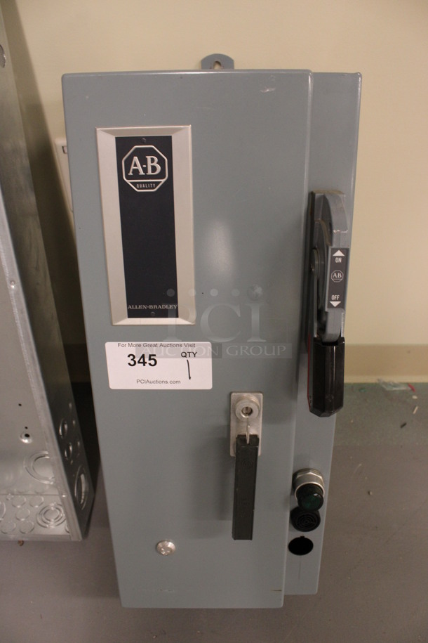 Allen-Bradley Gray Metal Safety Switch. 10x10x24. (Basement: Room 019)