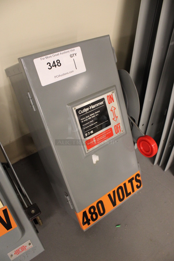 Cutler-Hammer Gray Metal Heavy Duty Safety Switch. 9x8x16.5. (Basement: Room 019) - Image 2 of 4