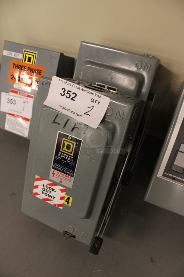 2 Square D Gray Metal Heavy Duty Safety Switches. 7x5.5x11. 2 Times Your Bid! (Basement: Room 019) - Image 3 of 5