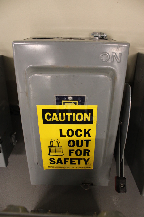 2 Square D Gray Metal Heavy Duty Safety Switches. 7x5.5x11. 2 Times Your Bid! (Basement: Room 019) - Image 5 of 5