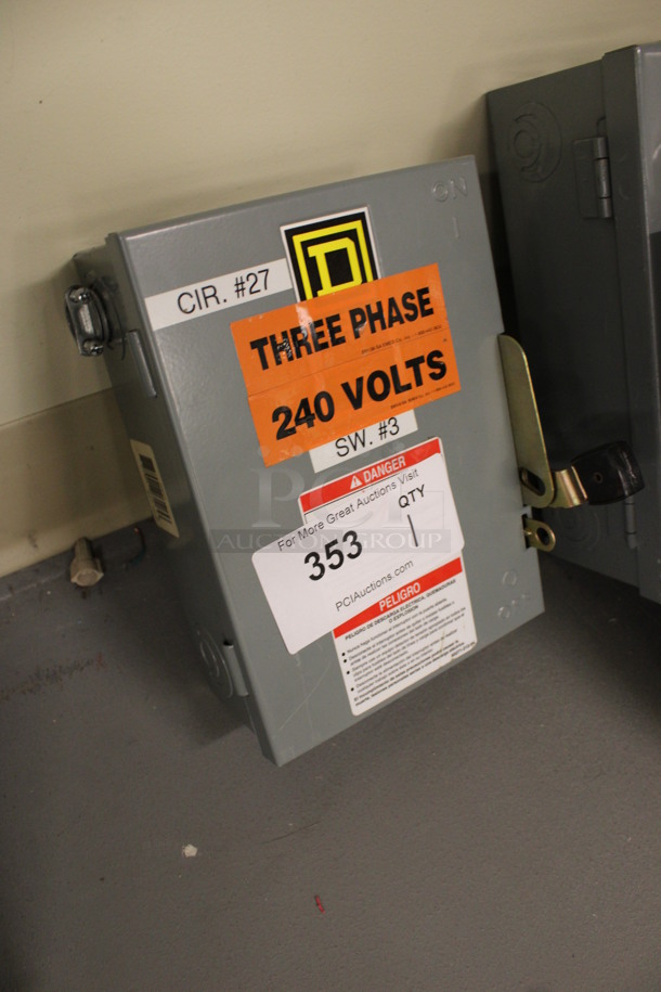 Square D Gray Metal Heavy Duty Safety Switch. 7x5.5x9.5. (Basement: Room 019) - Image 3 of 4