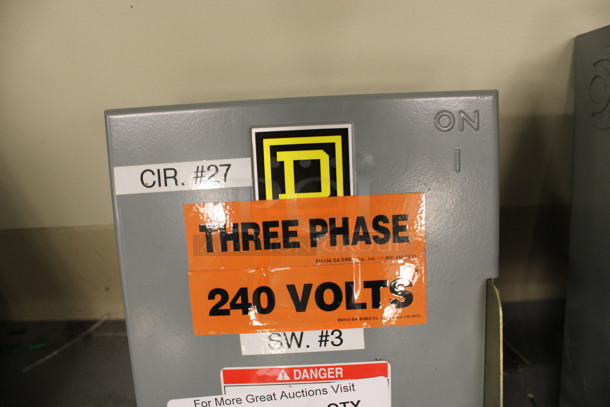 Square D Gray Metal Heavy Duty Safety Switch. 7x5.5x9.5. (Basement: Room 019) - Image 4 of 4