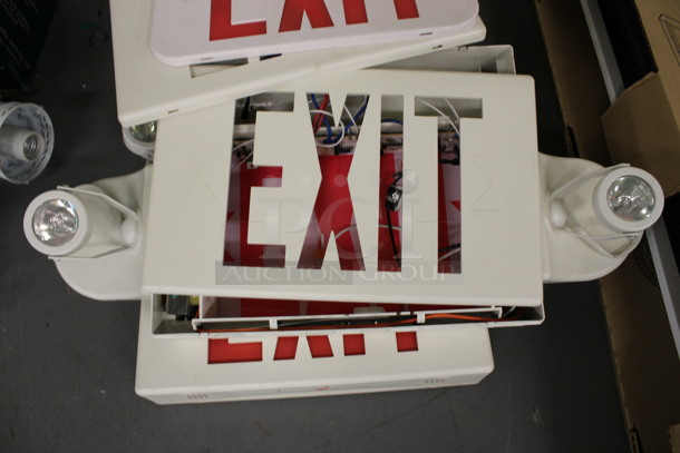 ALL ONE MONEY! Lot of Exit Signs and Extra Pieces! Includes 23x3x10. (Basement: Room 019) - Image 2 of 6