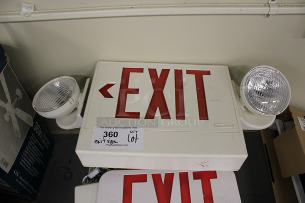 ALL ONE MONEY! Lot of Exit Signs and Extra Pieces! Includes 23x3x10. (Basement: Room 019) - Image 4 of 6