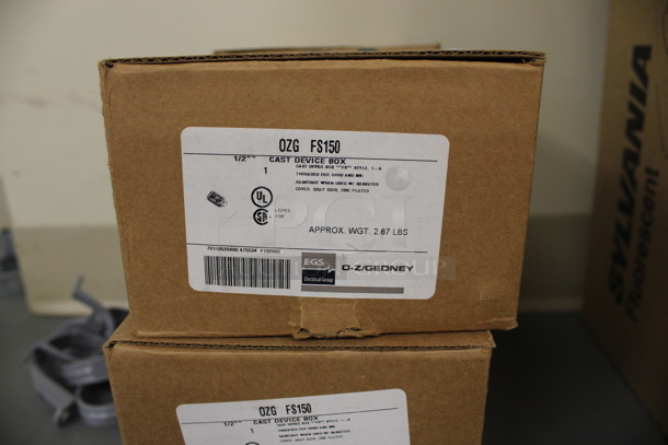 6 BRAND NEW IN BOX! O-Z Gedney Cast Device Boxes. 3x2.5x6. 6 Times Your Bid! (Basement: Room 019) - Image 5 of 6