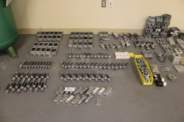 ALL ONE MONEY! Lot of Various Metal Pieces, Outlet Covers, Outlet Peices and Metal Brackets! (Basement: Room 019) - Image 10 of 11