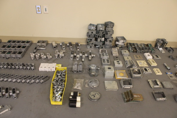 ALL ONE MONEY! Lot of Various Metal Pieces, Outlet Covers, Outlet Peices and Metal Brackets! (Basement: Room 019) - Image 11 of 11