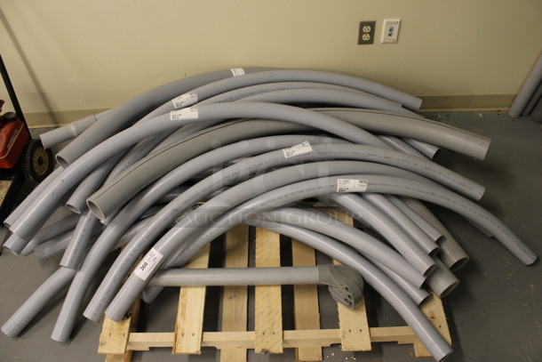 ALL ONE MONEY! Lot of Kraloy PVC Conduit Gray Tubes. (Basement: Room 019)