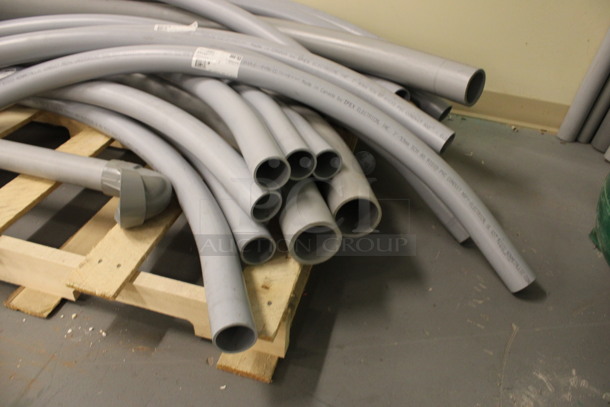 ALL ONE MONEY! Lot of Kraloy PVC Conduit Gray Tubes. (Basement: Room 019) - Image 4 of 6