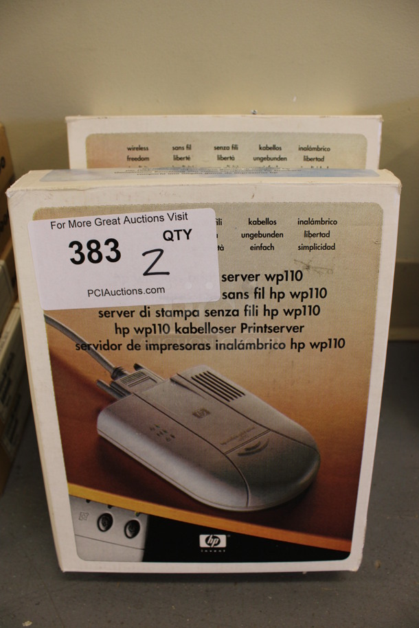 2 HP WPL 10 Wireless Print Servers. 5.5x7x1.5. 2 Times Your Bid! (Basement: Room 019)  - Image 2 of 4