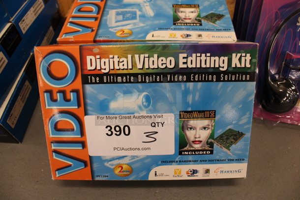 3 Digital Video Editing Kits. 5x5x1. 3 Times Your Bid! (Basement: Room 019)