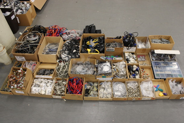 ALL ONE MONEY! MEGA LOT of Various Wires, Cords and Pieces! (Basement: Room 019)