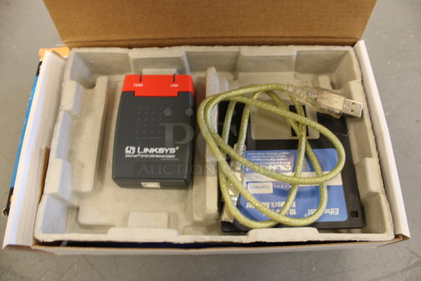 IN ORIGINAL BOX! Linksys 10/100 USB Network Adapter. (Basement: Room 019) - Image 2 of 3