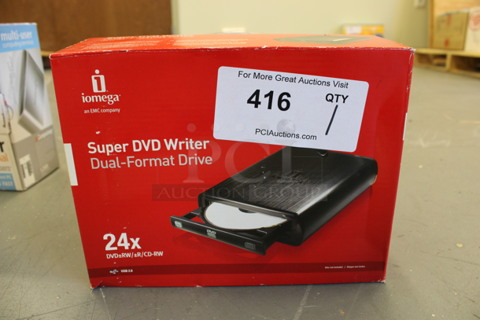 BRAND NEW IN BOX! Iomega Super DVD Writer. (Basement: Room 019)