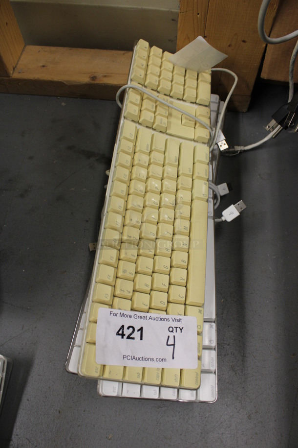 ALL ONE MONEY! Lot of 4 Keyboards! 17.5x5x1.5. (Basement: Room 019) - Image 1 of 3