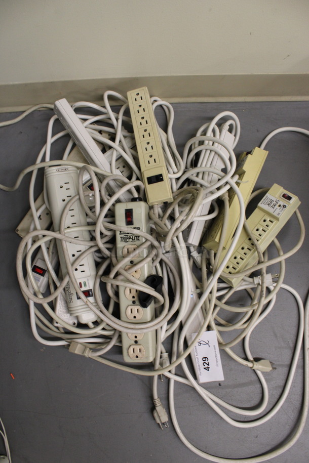 ALL ONE MONEY! Lot of 9 Various Power Strips! (Basement: Room 019)