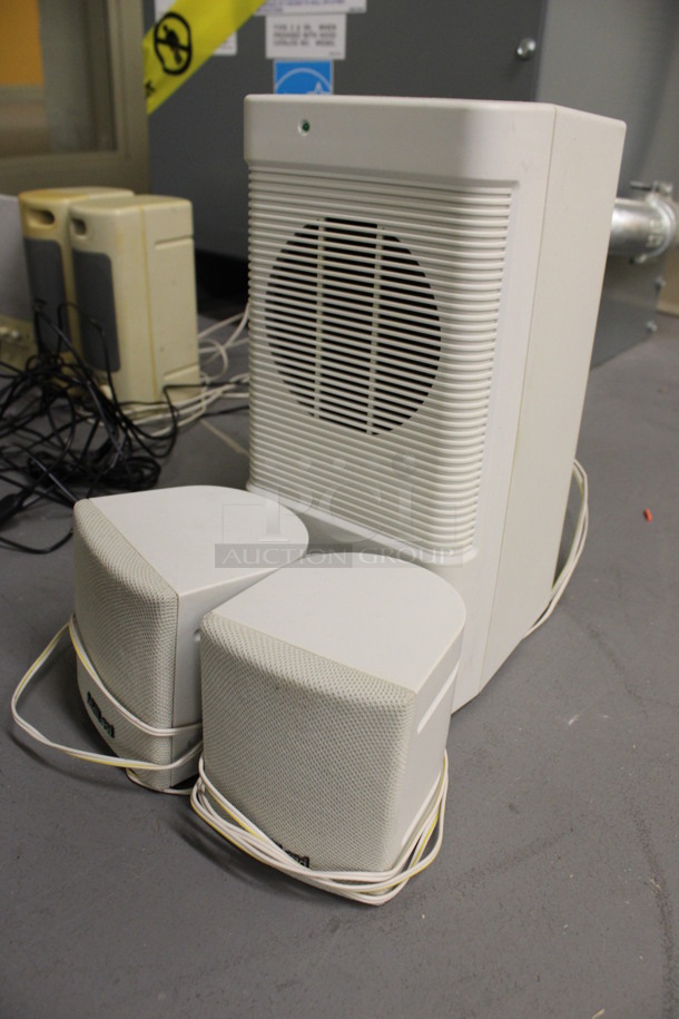 Midiland Model MIH-480 Subwoofer w/ 2 Speakers. 5.5x6x11, 3.5x4x4. (Basement: Room 019) - Image 2 of 5