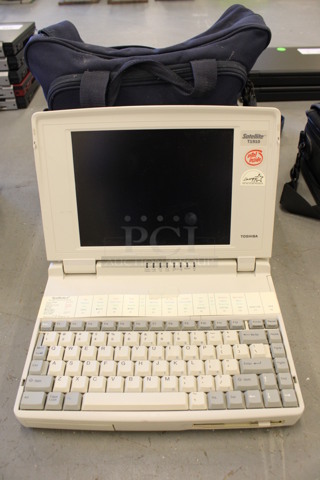 2 Satellite Model PA1112U T1900 9.5" Laptops in Soft Laptop Case. 17x13x5. 2 Times Your Bid! (Basement: Room 019)